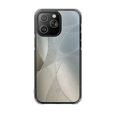 Silver Impact MagSafe Phone Case for iPhone - Frosted Silver Mosaic