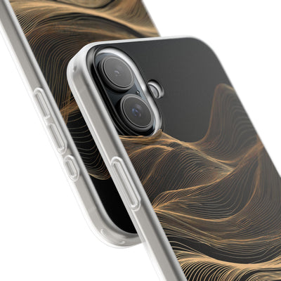 Black Lite Phone Case for iPhone - Copper Topo Ridge