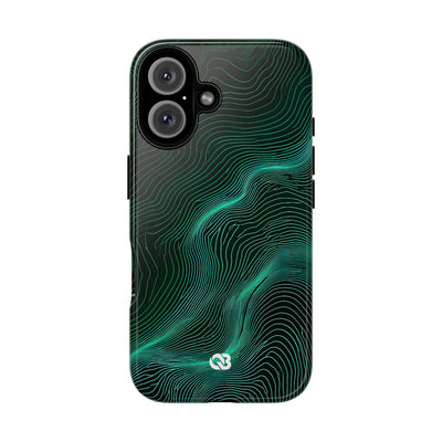 Emerald Topo Ridge · Tough Phone Case for iPhone · Green