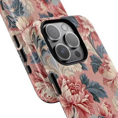 Blush Peony Jacquard · Tough 2.0 Magnetic Phone Case for iPhone · Pink