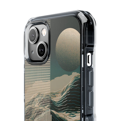 Green Impact MagSafe Phone Case for iPhone - Lunar Moss Topography
