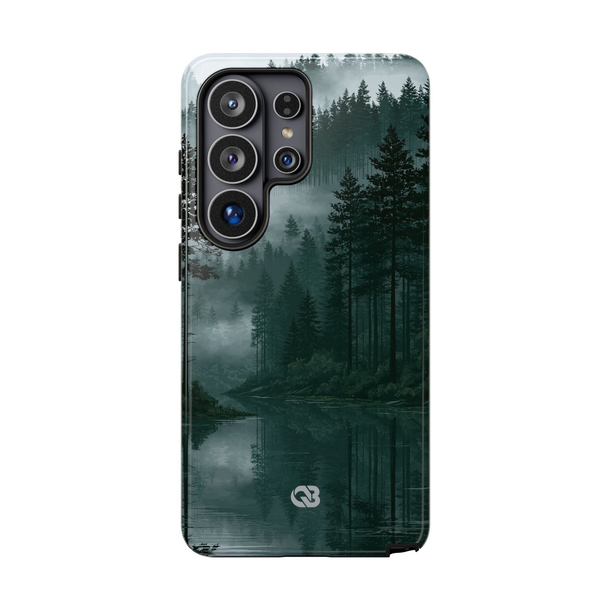 Green Tough Phone Case for Samsung - Misty Evergreen Mirror