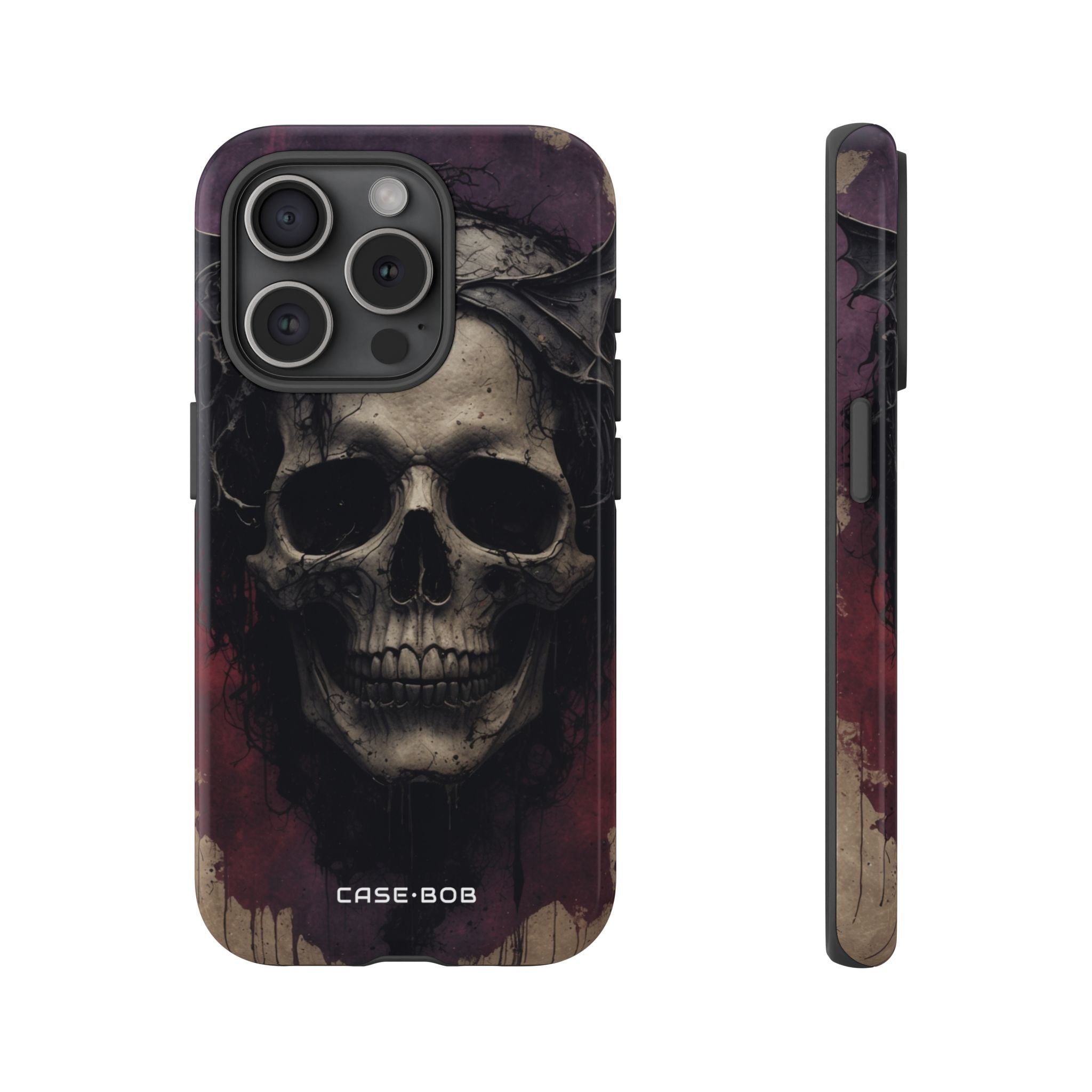 Gothic Skull Crown iPhone 15 Pro Skal - Tough