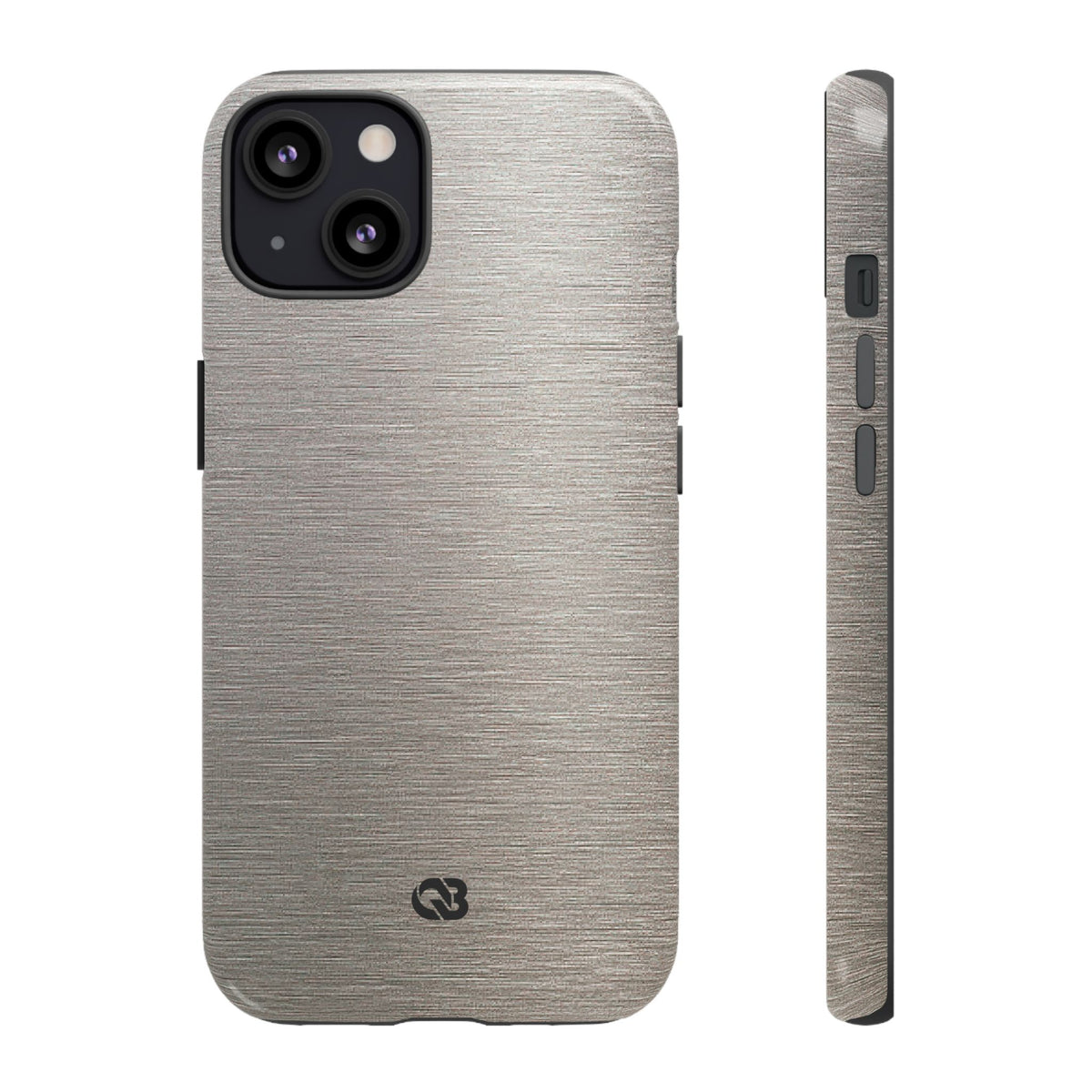 Brushed Silver Alloy · Tough Phone Case for iPhone · Silver