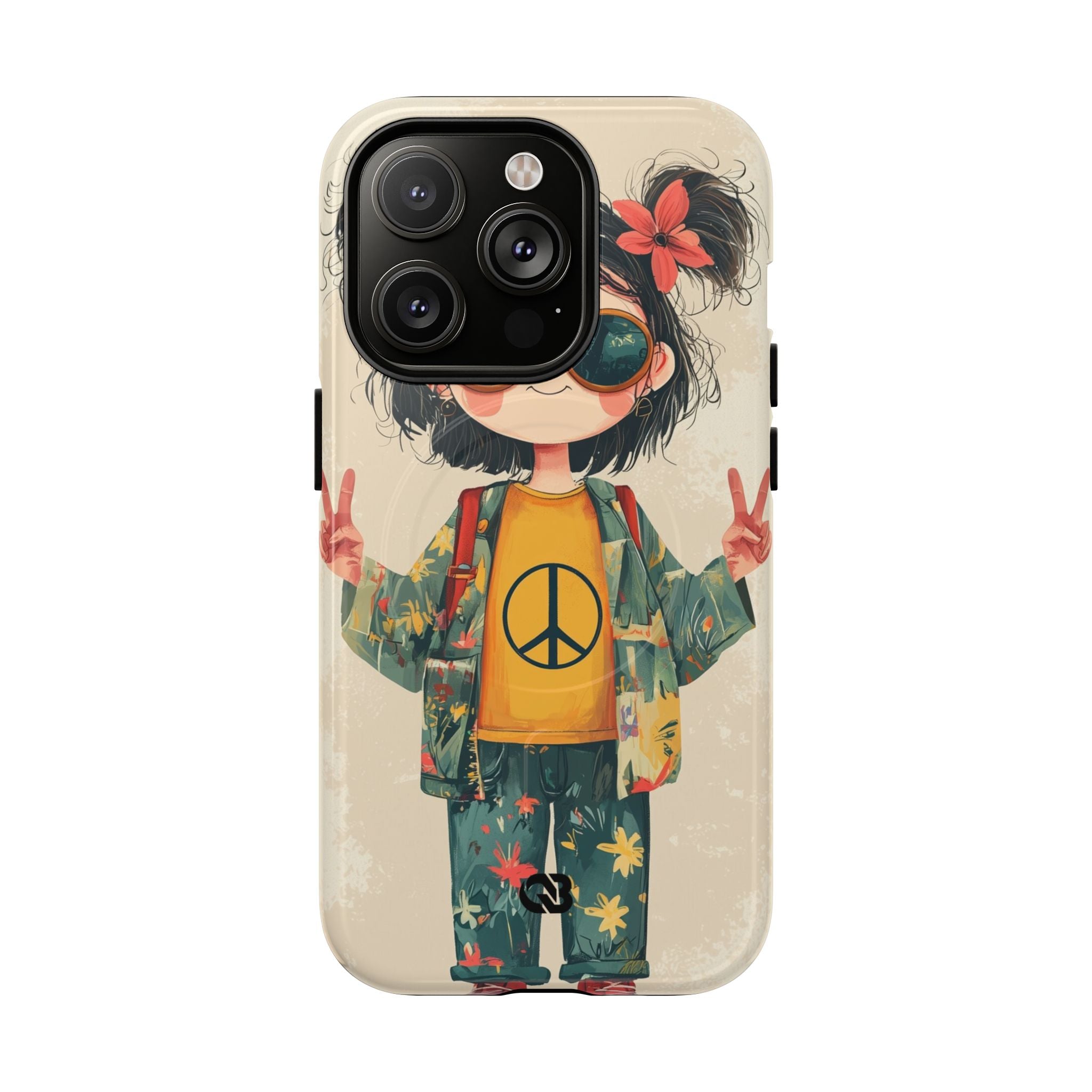 Retro Peace Girl · Tough+ Phone Case for iPhone · Magsafe