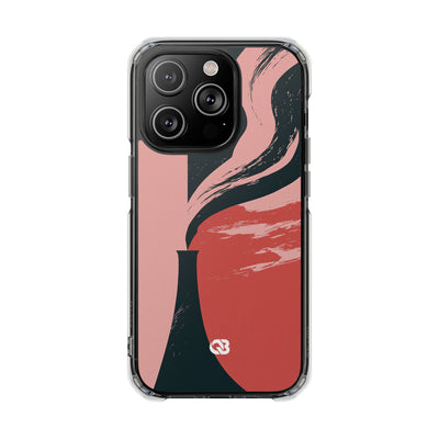 Pink Impact MagSafe Phone Case for iPhone - Cinder Rose Plume