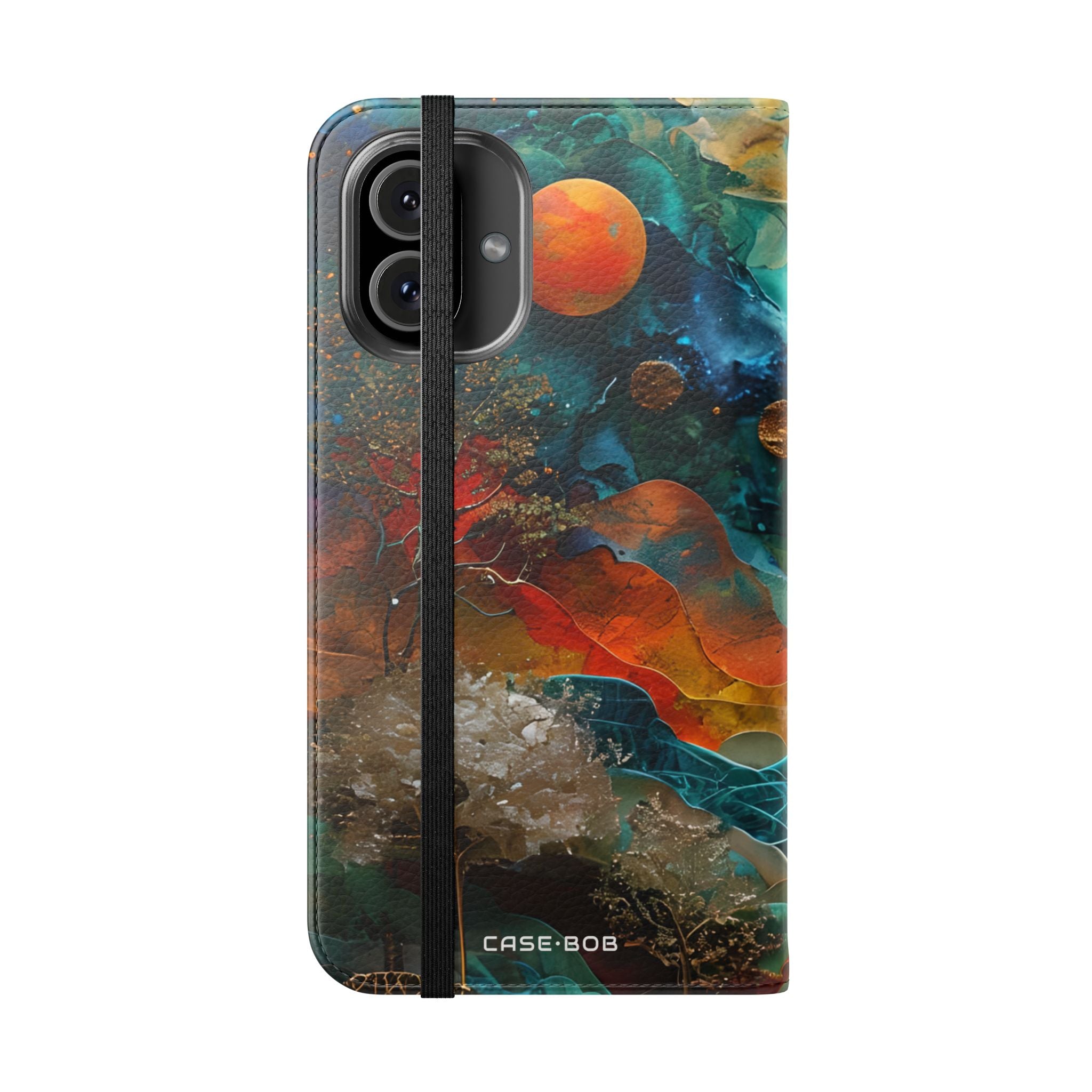 Solar Orbit Orange - iPhone 16 Plus Case - Wallet