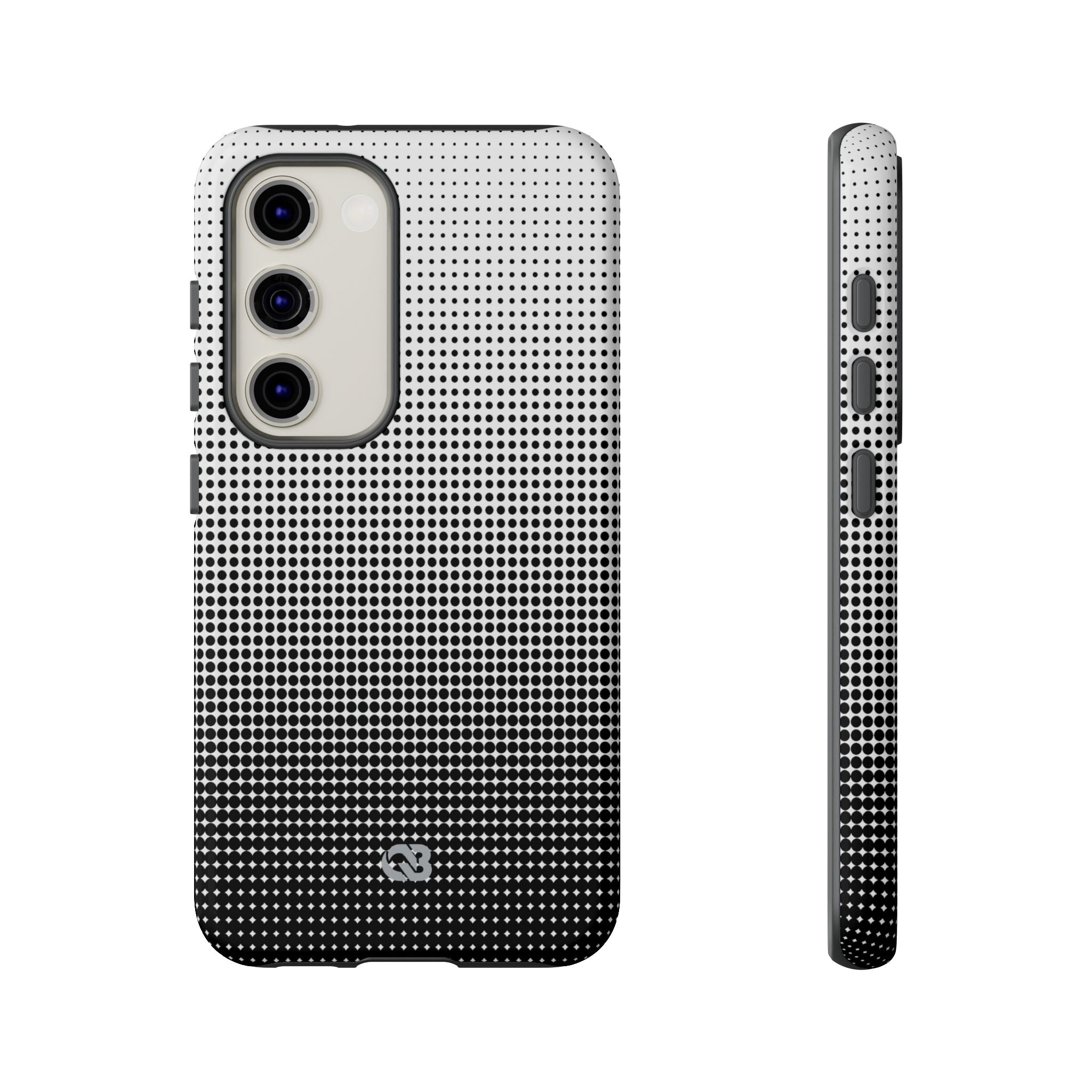Black Tough Phone Case for Samsung - Obsidian Halftone Flux