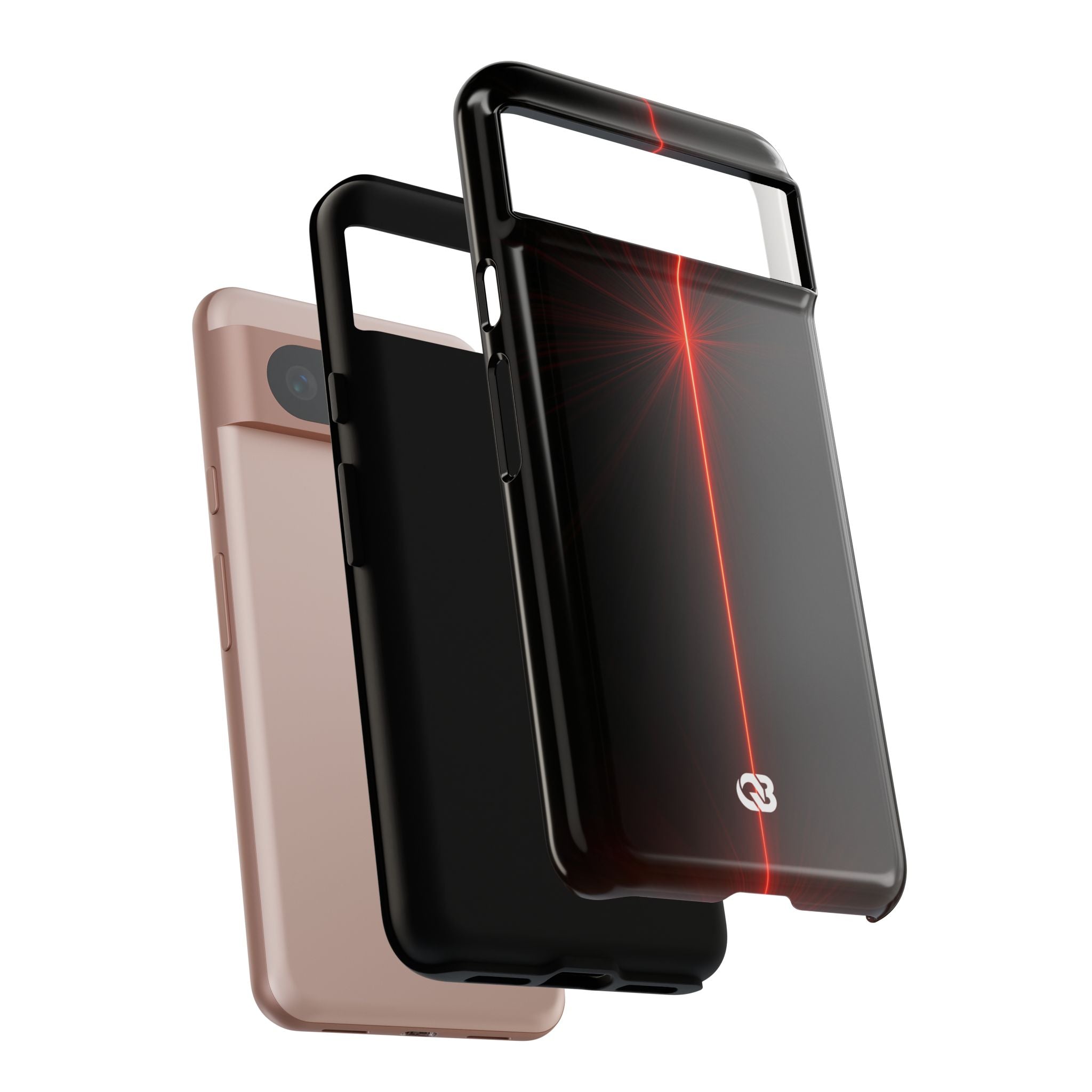 Red Tough Phone Case for Google Pixel - Crimson Flare Vector