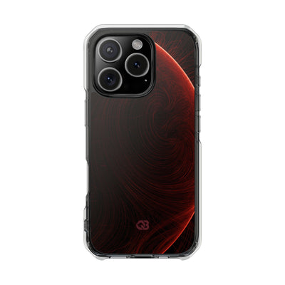 Red Impact MagSafe Phone Case for iPhone - Crimson Flare Flux