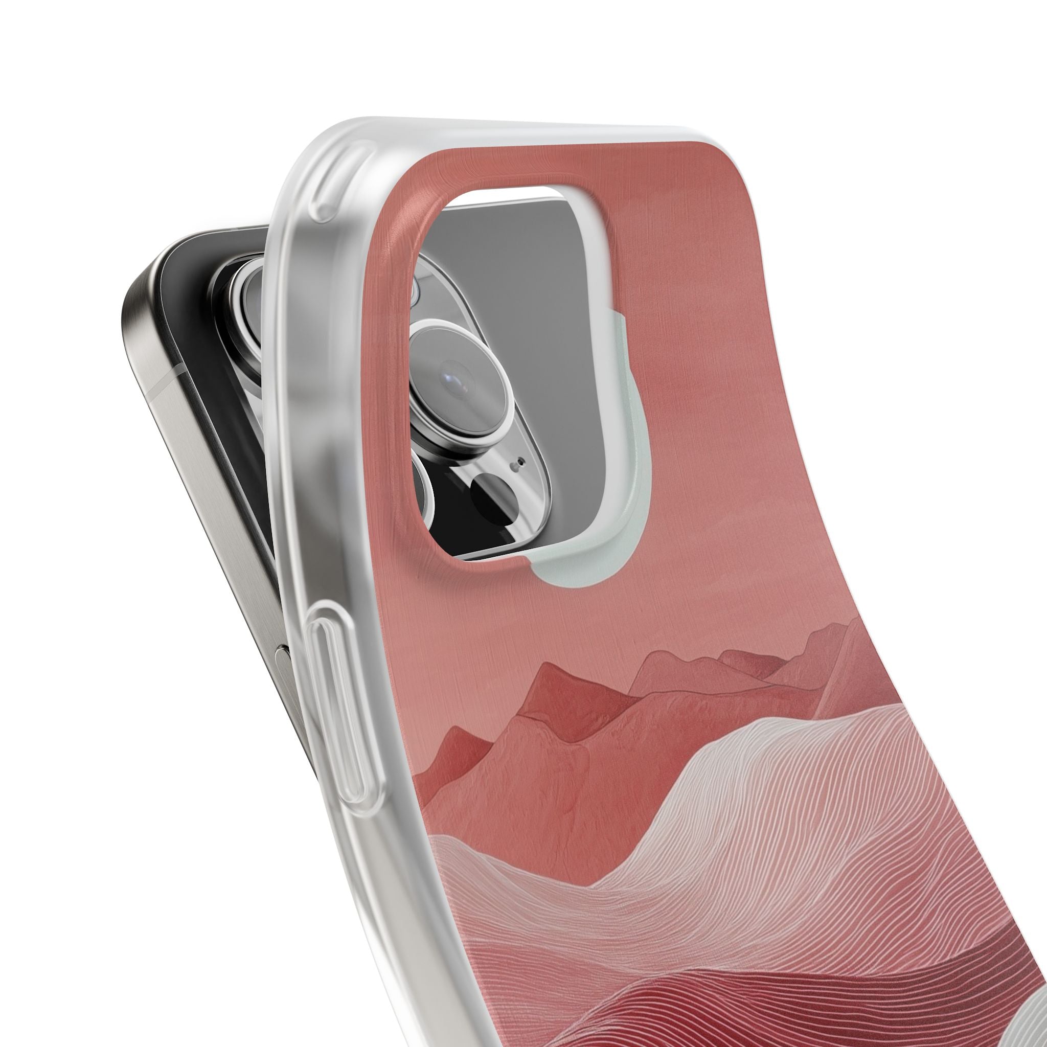 Crimson Dune Horizon · Soft Phone Case for iPhone