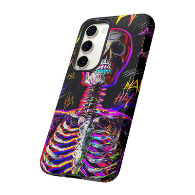 Neon Glitch Skeleton · Tough Handyhülle für Samsung