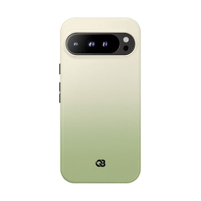 Green Tough Phone Case for Google Pixel - Bone Sage Fade