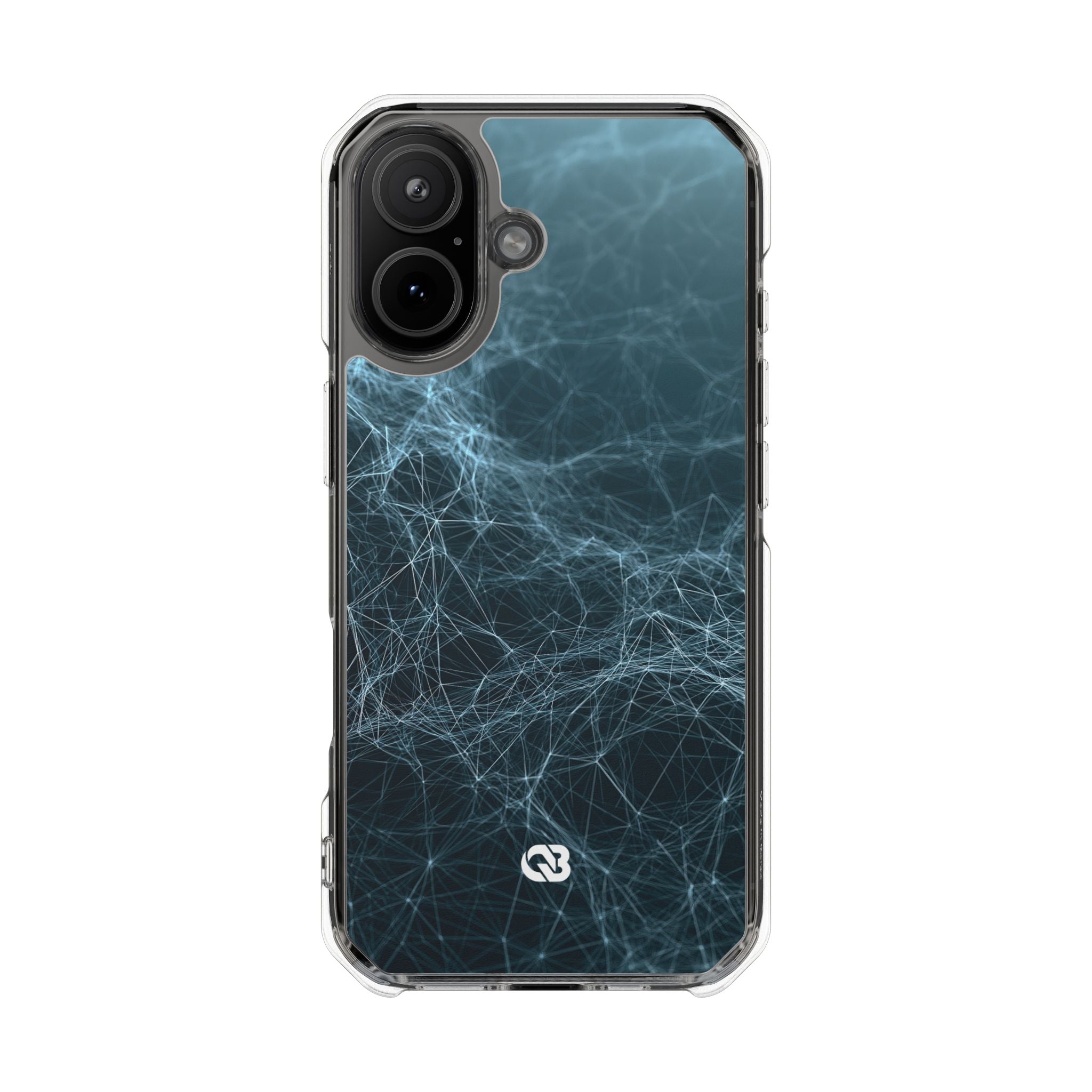 Teal Impact MagSafe Phone Case for iPhone - Arctic Neural Mesh