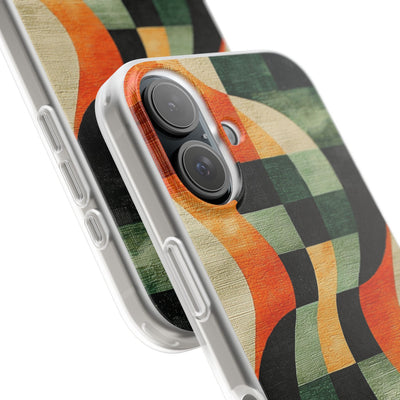 Burnt Orange Curve · Soft Phone Case for iPhone