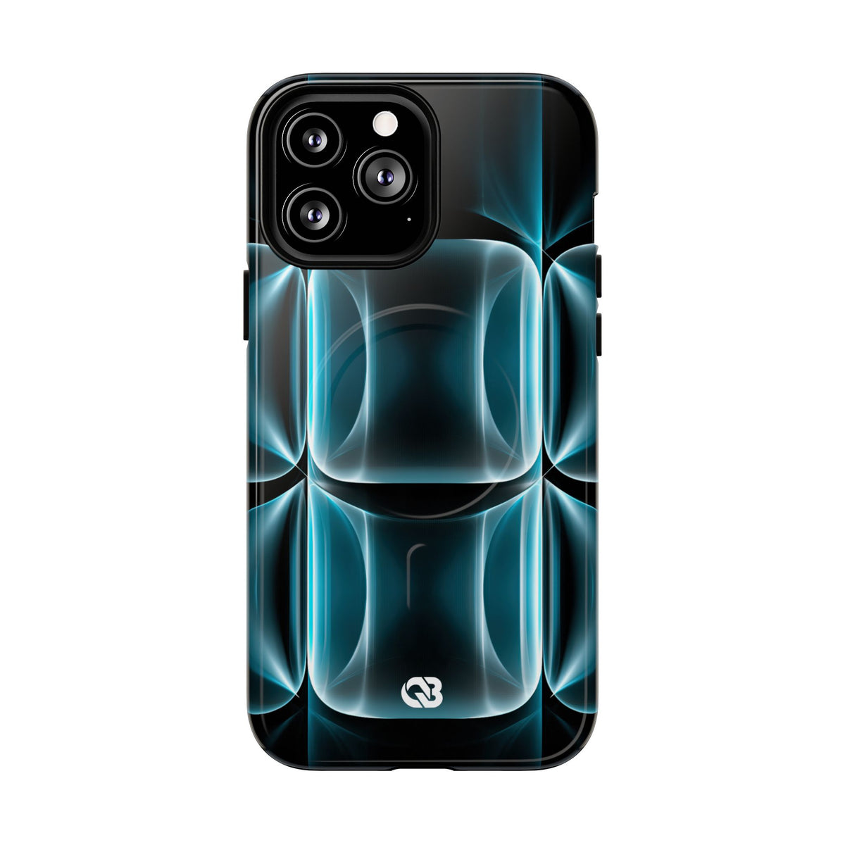 Translucent Cyber Grid · Tough 2.0 Magnetic Phone Case for iPhone · Teal