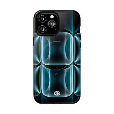 Translucent Cyber Grid · Tough 2.0 Magnetic Phone Case for iPhone · Teal