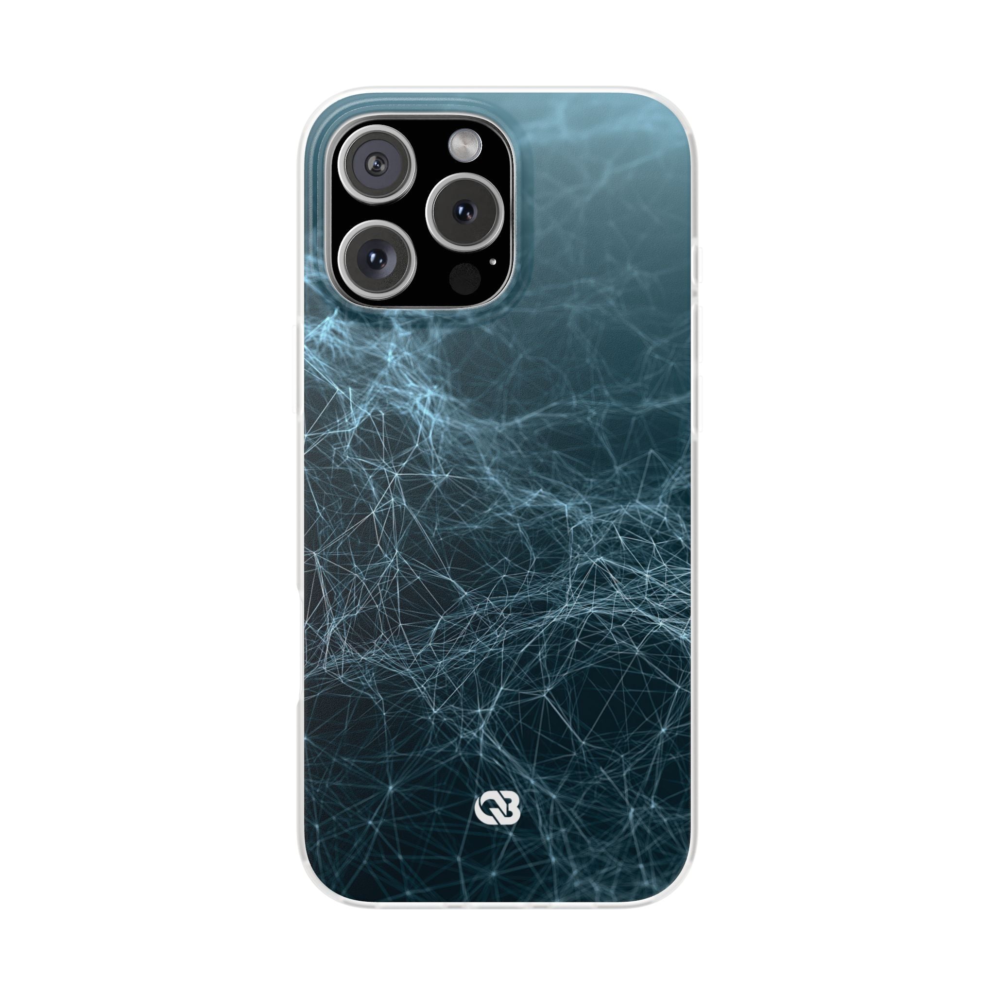 Teal Lite Phone Case for iPhone - Arctic Neural Mesh