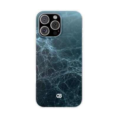 Teal Lite Phone Case for iPhone - Arctic Neural Mesh