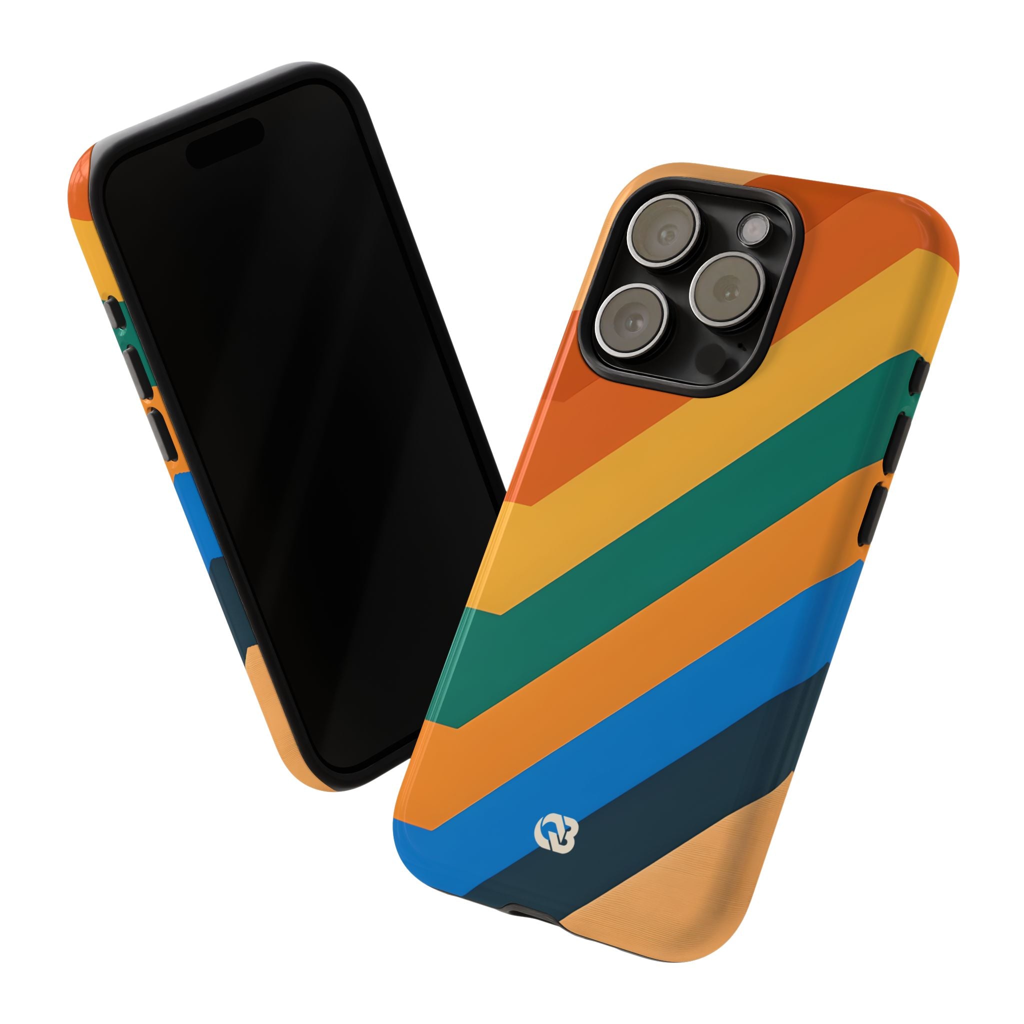 Retro Ridge Lines · Tough Hoesje voor iPhone