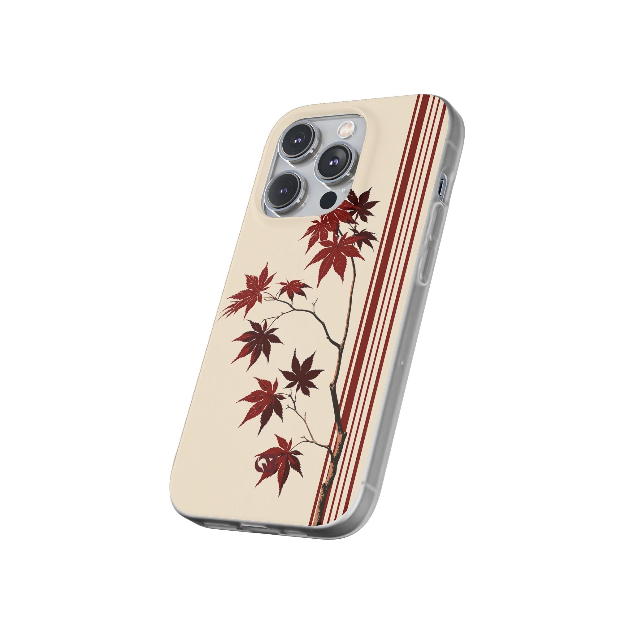 Red Lite Phone Case for iPhone - Crimson Momiji Stripe