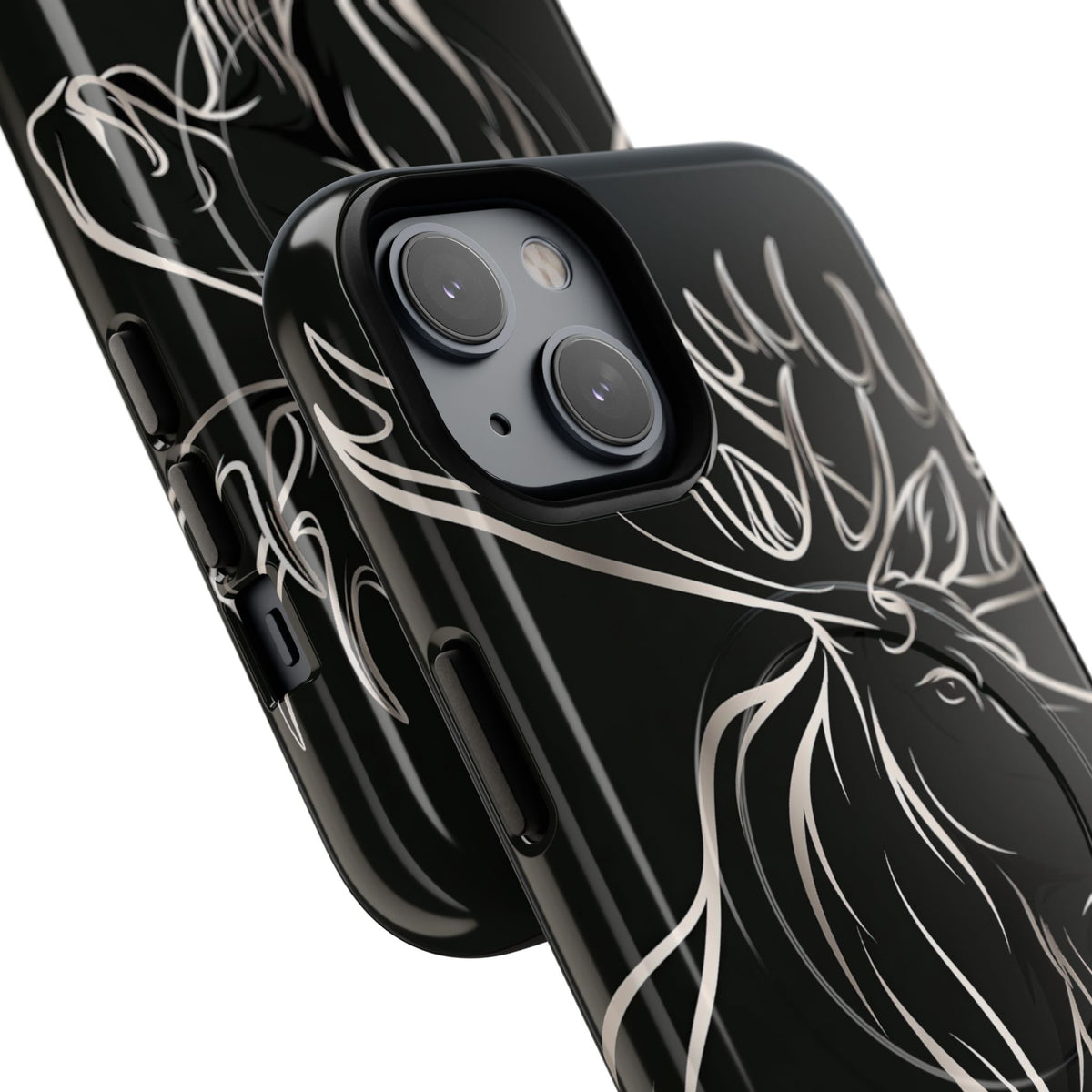 Nordic Moose Contour · Tough 2.0 Magnetic Phone Case for iPhone · Black