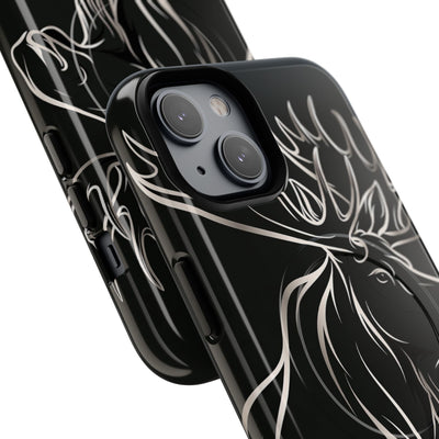 Nordic Moose Contour · Tough 2.0 Magnetic Phone Case for iPhone · Black