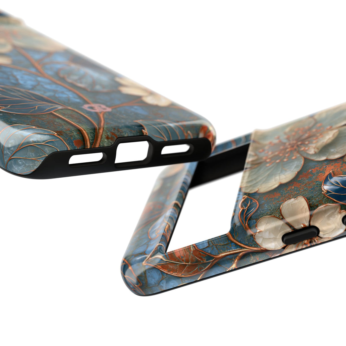 Gilded Blossom Reverie · Tough Phone Case for Pixel ·  Teal