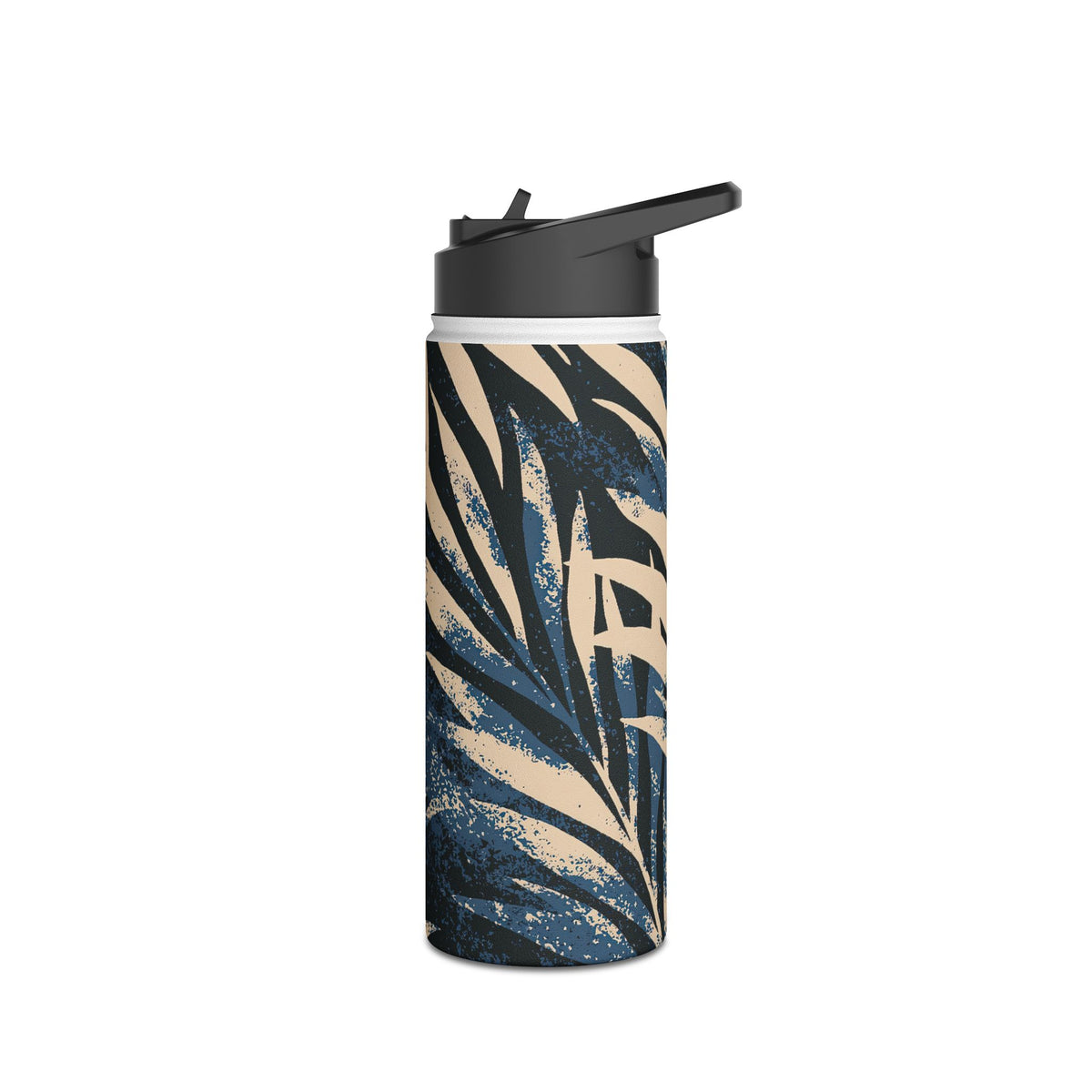 Indigo Palm Horizon · Insulated Water Bottle · Blue