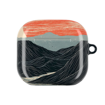 Crimson Ridge Horizon · Hard Case for AirPods & AirPods Pro · Black