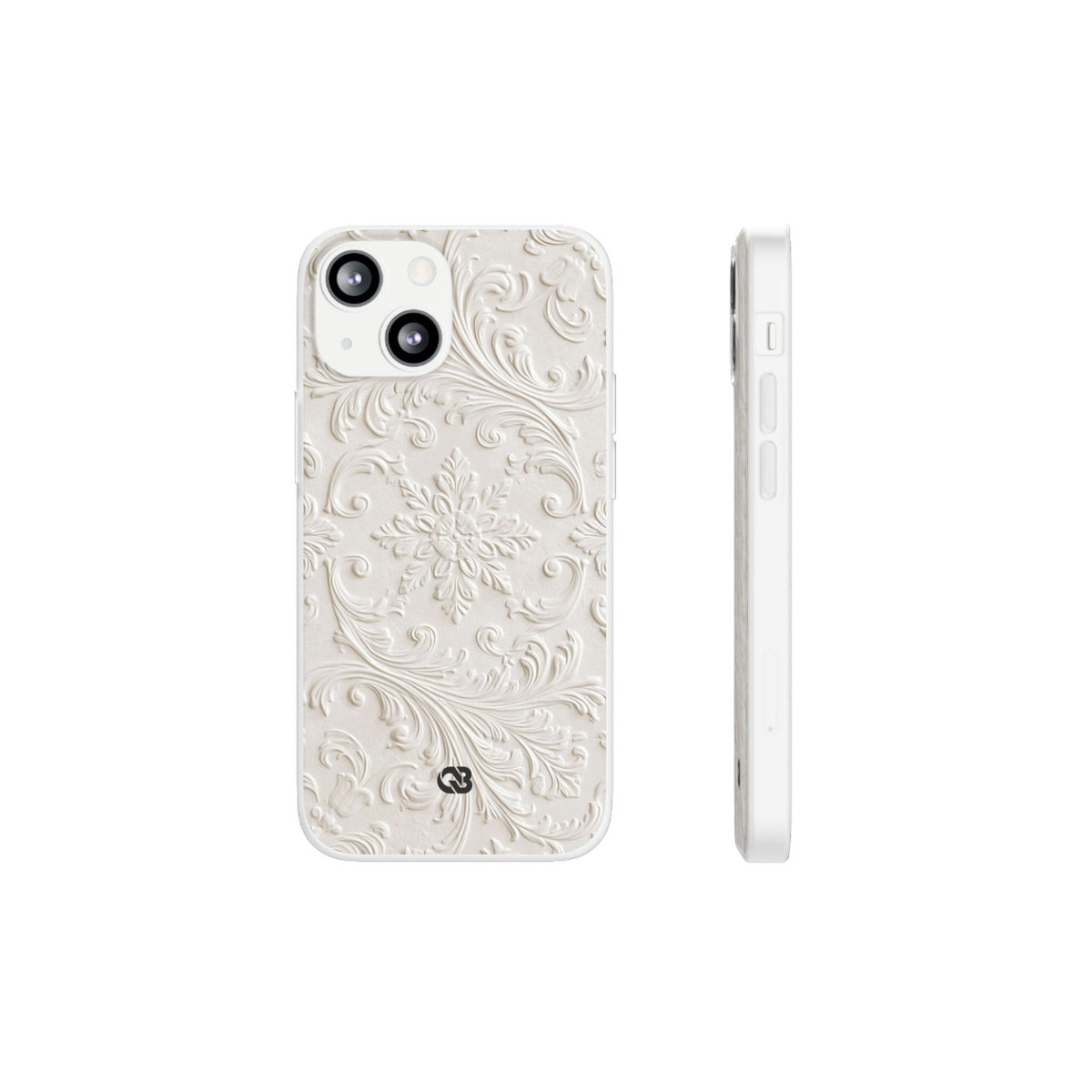 Ivory Baroque Relief · Lite Phone Case for iPhone ·  White