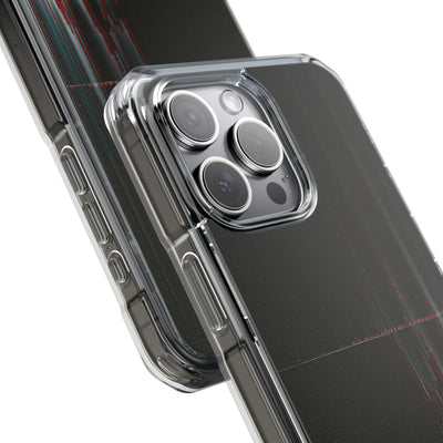 Black Impact MagSafe Phone Case for iPhone - Corrupted Data Stream