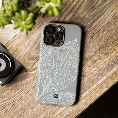 Grey Tough Phone Case for iPhone - Frosted Ash Veins