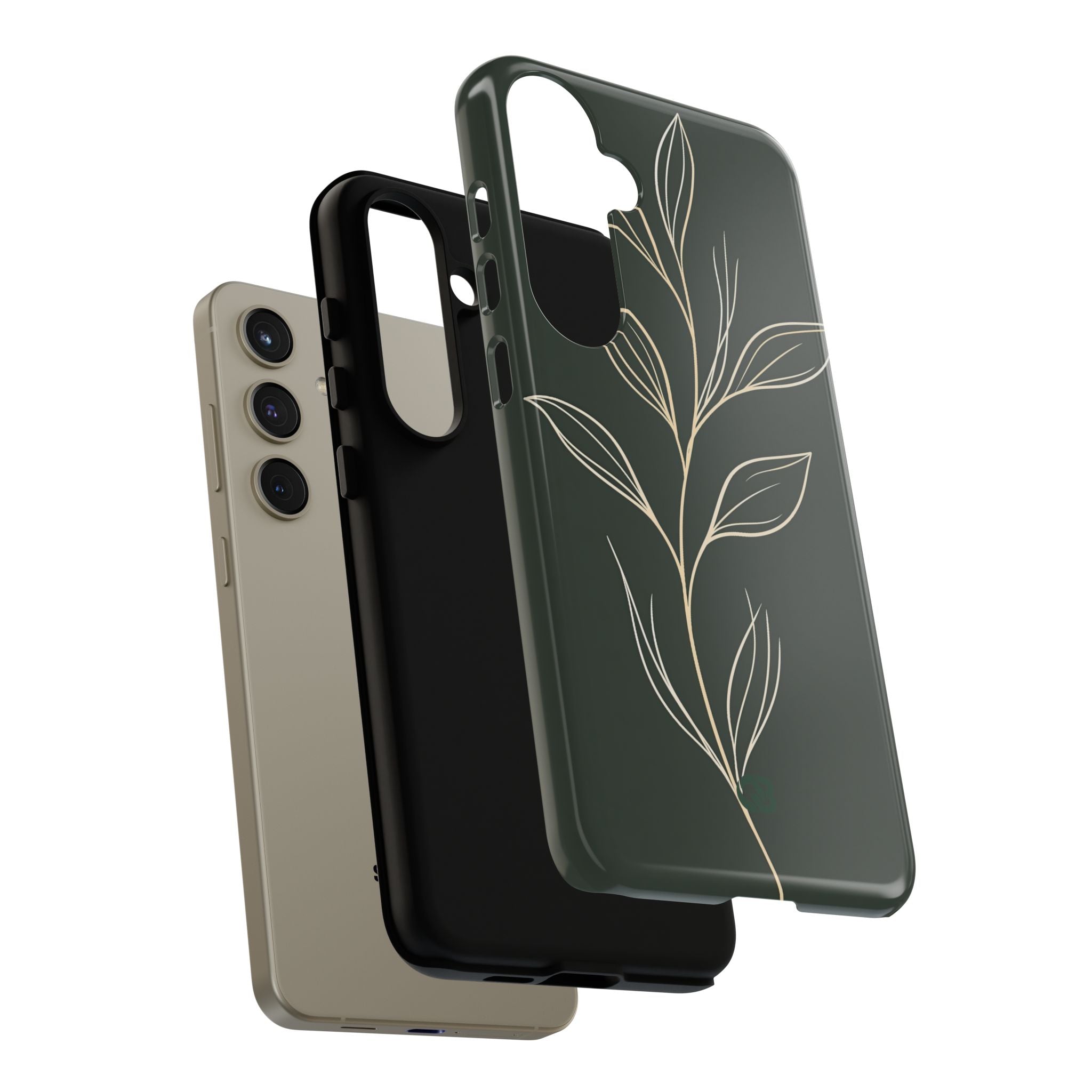 Green Tough Phone Case for Samsung - Deep Moss Willow