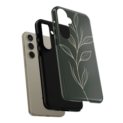 Green Tough Phone Case for Samsung - Deep Moss Willow