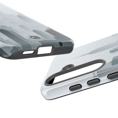 Grey Tough Phone Case for Samsung - Steel Mist Skyline
