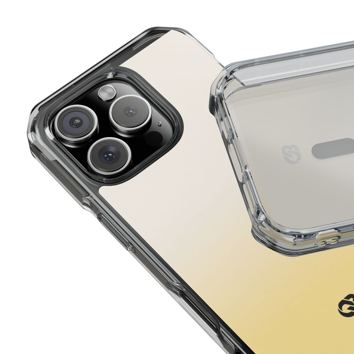 Solar Cream Ombre · Clear Impact Magnetic Phone Case for iPhone · Yellow