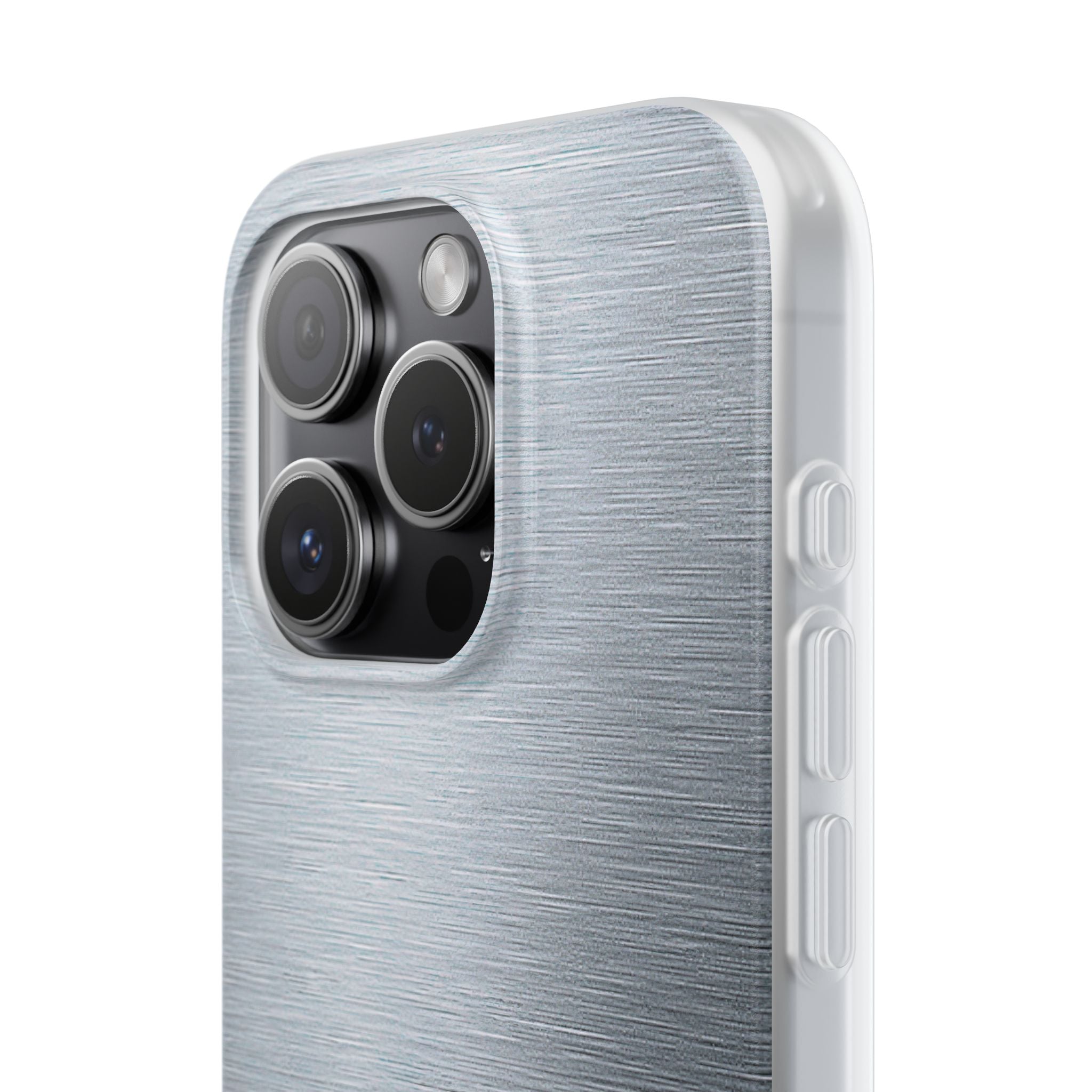 Silver Lite Phone Case for iPhone - Satin Chrome Grain