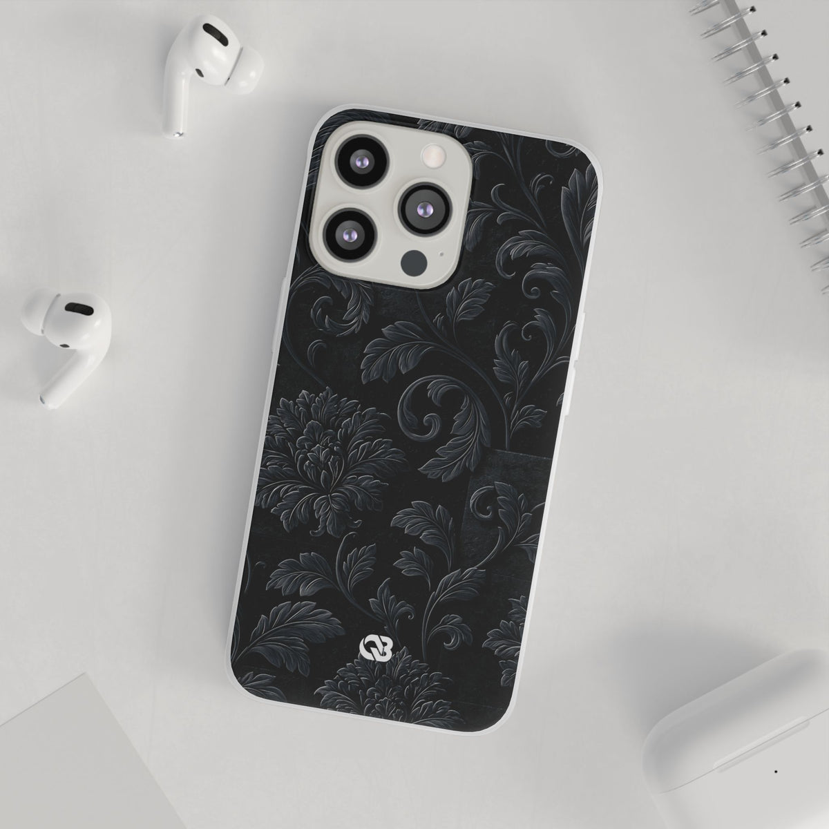 Obsidian Damask · Lite Phone Case for iPhone ·  Black
