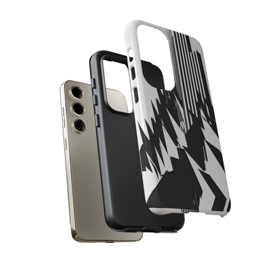 White Tough Phone Case for Samsung - Shattered Vector Spire