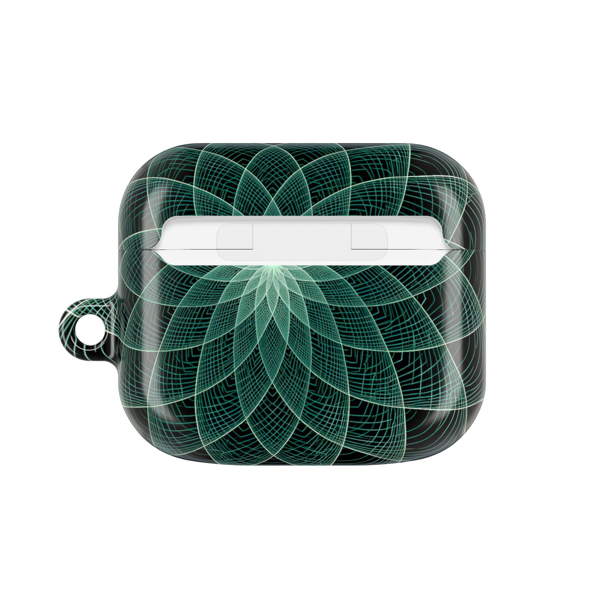 Verdant Harmonic Bloom · Hard Case for AirPods & AirPods Pro · Black