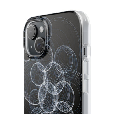 Black Lite Phone Case for iPhone - Frosted Ring Matrix
