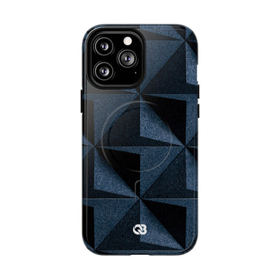 Faceted Slate · Tough 2.0 Magnetic Phone Case for iPhone · Blue