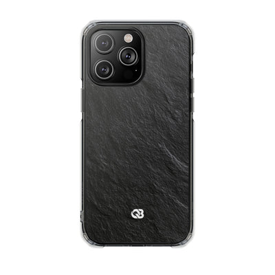 Black Impact MagSafe Phone Case for iPhone - Raw Obsidian Slate