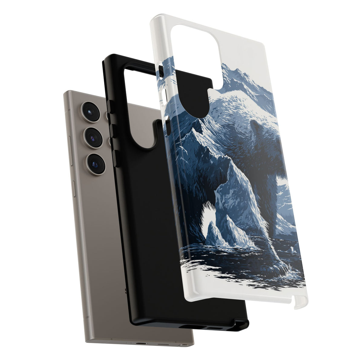 Fjord Summit Bear · Tough Phone Case for Samsung · Blue