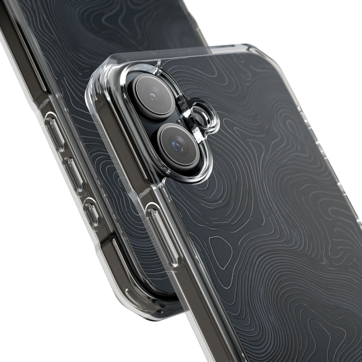 Obsidian Elevation · Clear Impact Magnetic Phone Case for iPhone ·  Black