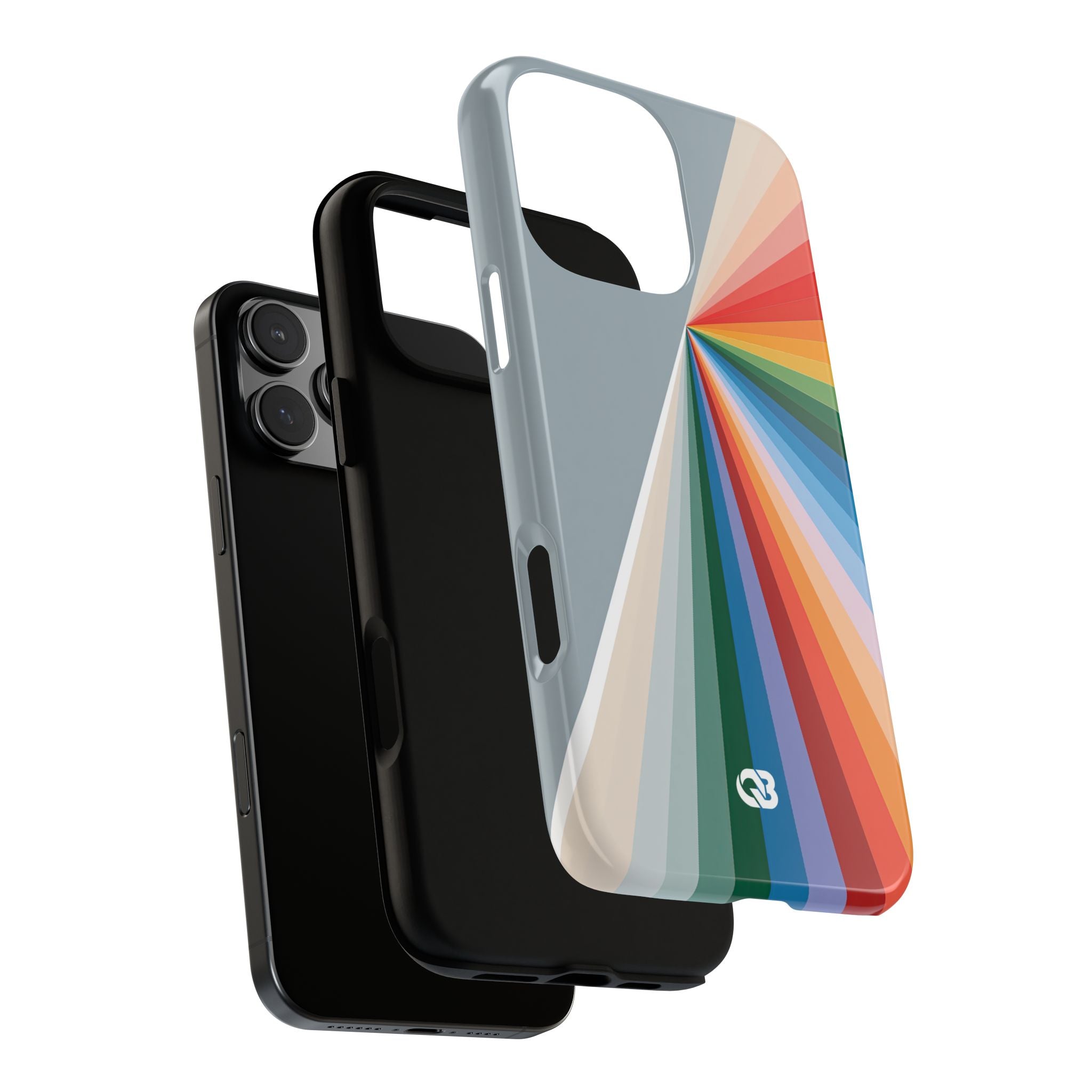 Grey Tough Phone Case for iPhone - Slate Prism Burst