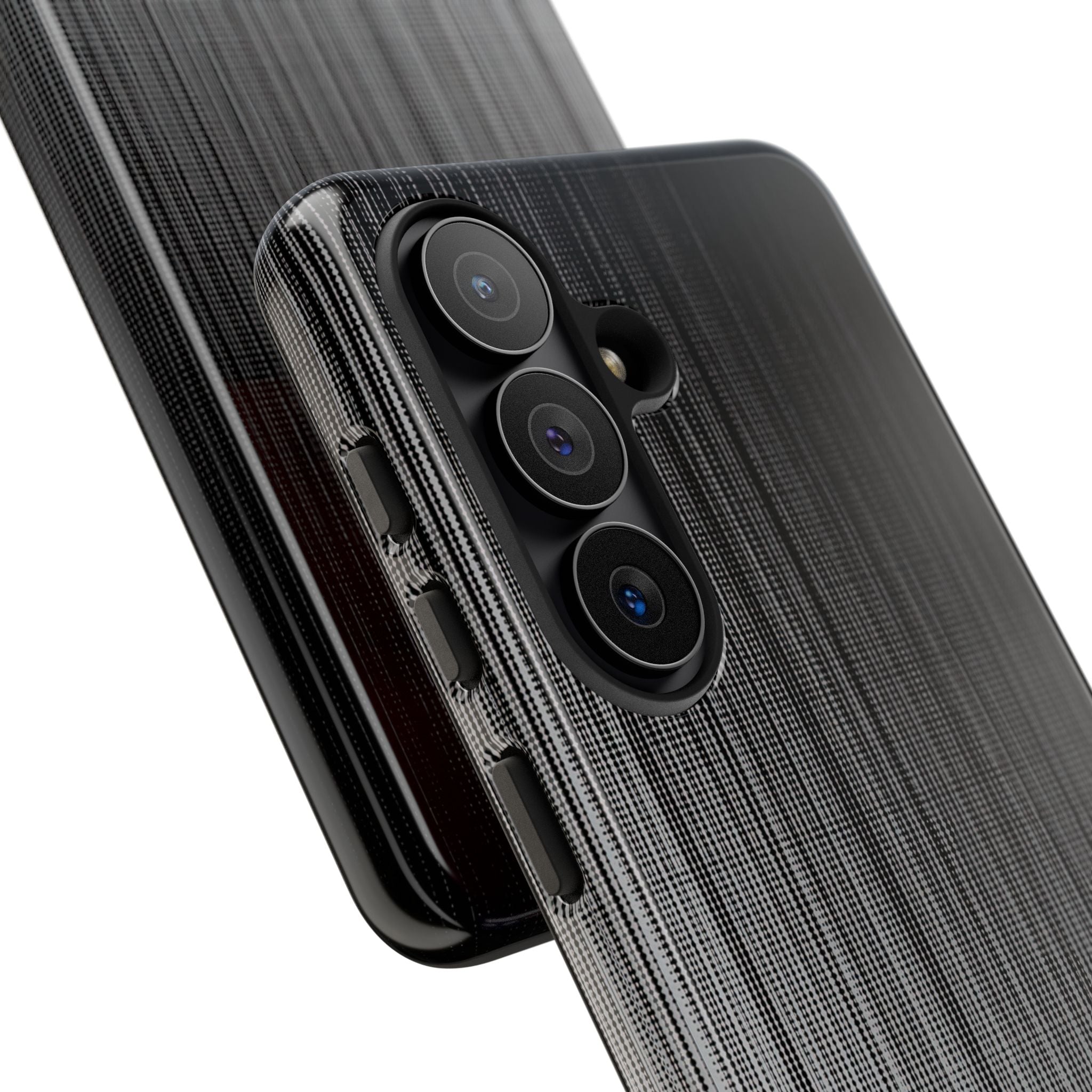 Grey Tough Phone Case for Samsung - Static Vertical Dither