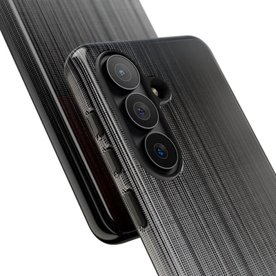 Grey Tough Phone Case for Samsung - Static Vertical Dither