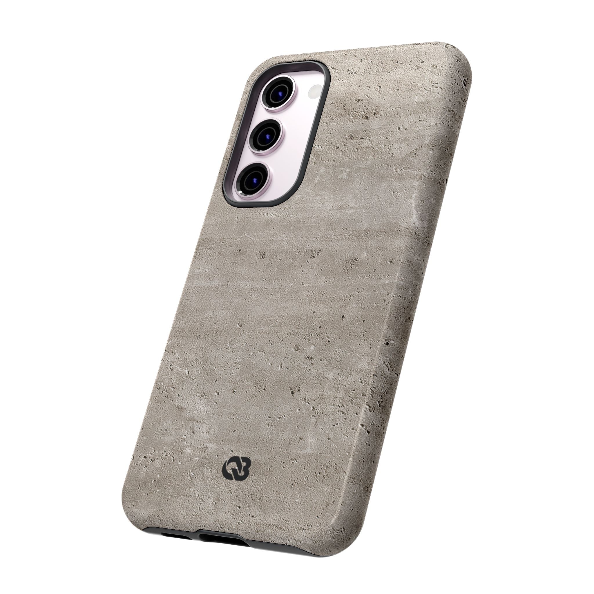 Grey Tough Phone Case for Samsung - Brutalist Stone Grit